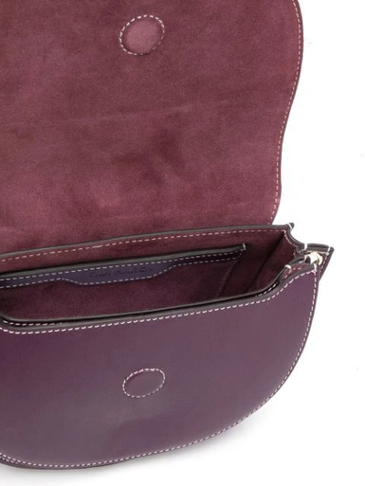Shop Tila March Contrast Stitch Shoulder Bag In Purple