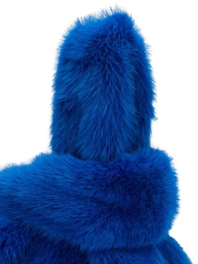 Shop Simonetta Ravizza Furrissima Tote In Blue