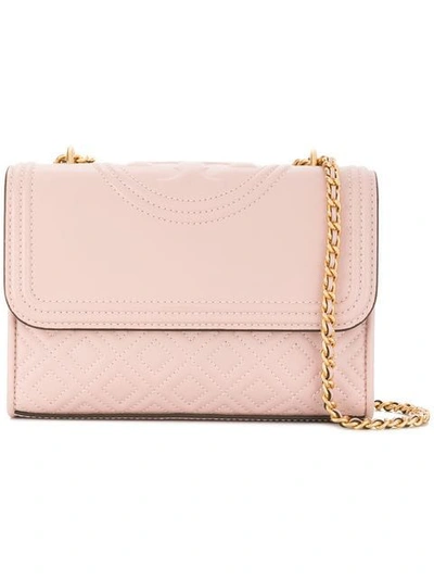 Shop Tory Burch Quilted Foldover Shoulder Bag In Pink