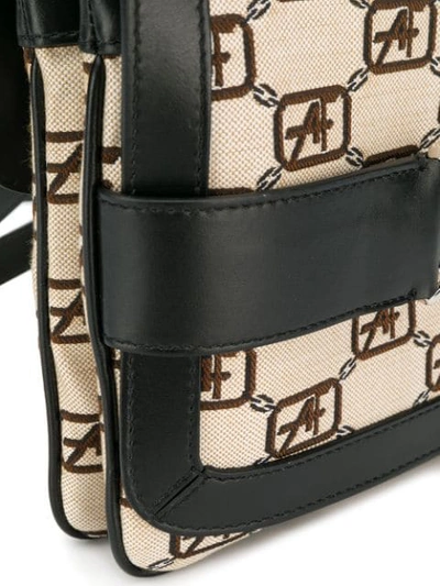 Shop Alberta Ferretti Logo Crossbody Bag In Neutrals