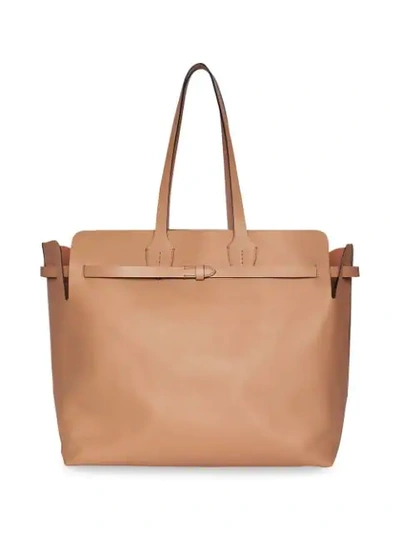 Shop Burberry The Large Soft Leather Belt Bag In Neutrals