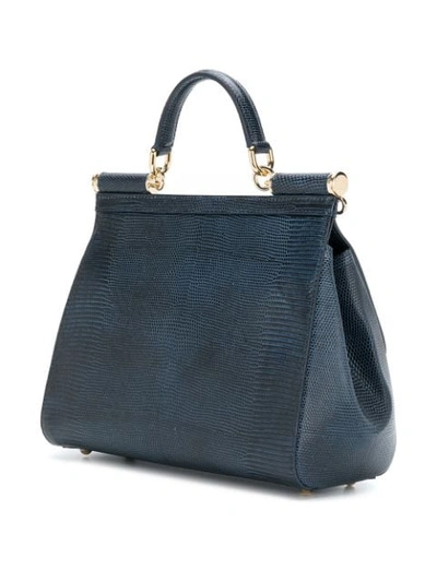 Shop Dolce & Gabbana Sicily Tote Bag In Blue