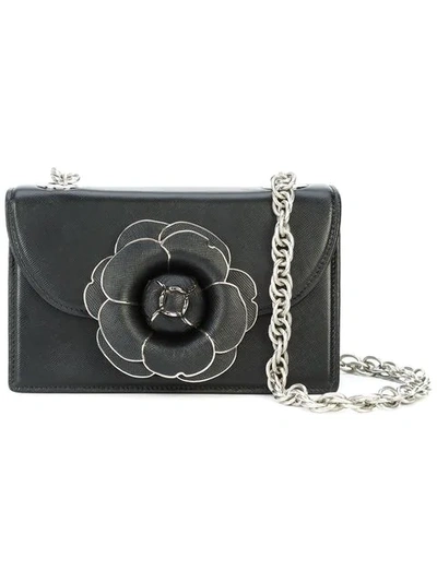 Shop Oscar De La Renta Tro Crossbody Bag In Black