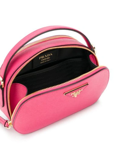 Shop Prada Top Handle Tote Bag - Pink