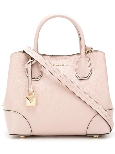 Shop Michael Michael Kors Small Mercer Gallery Tote In Pink