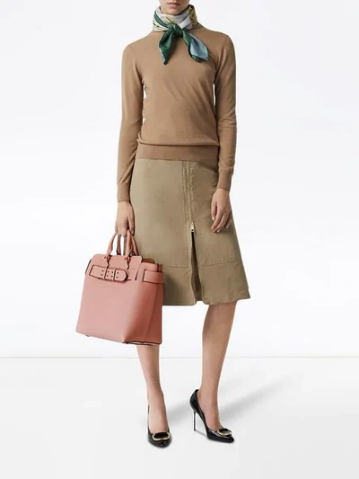 Shop Burberry The Medium Leather Belt Bag In Pink