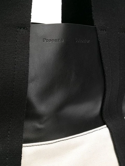 PROENZA SCHOULER LEATHER-PANELLED TOTE - 中性色