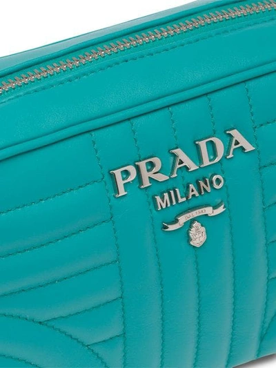 Shop Prada Diagramme Crossbody Bag In Green