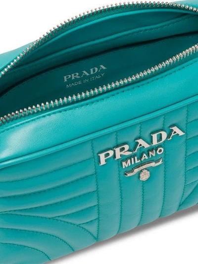 Shop Prada Diagramme Crossbody Bag In Green