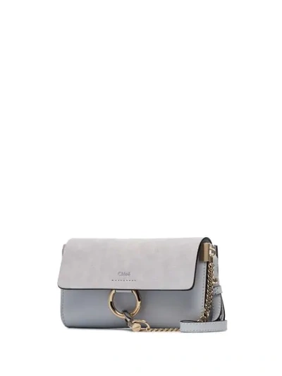 Shop Chloé Faye Shoulder Bag In Light Blue