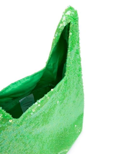 Shop Ashish Sequin Slouchy Tote In Green