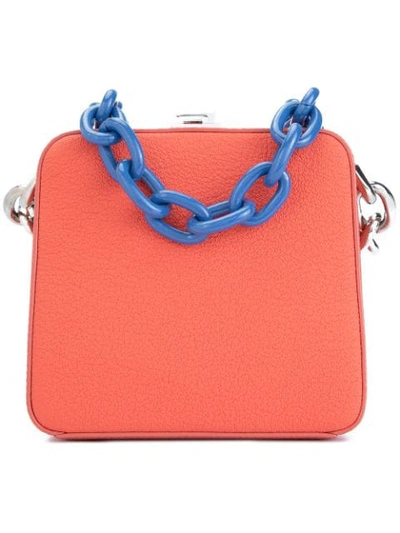Shop The Volon Chain Clasp Bag In Orange
