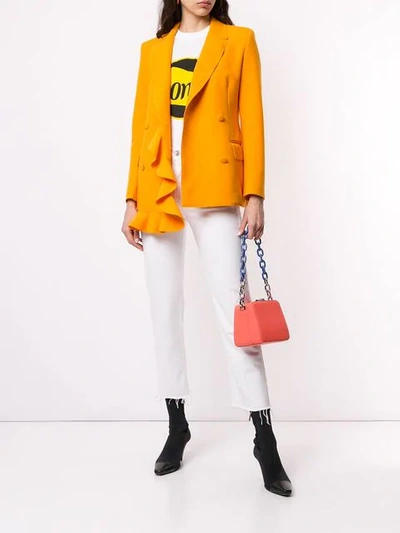 Shop The Volon Chain Clasp Bag In Orange