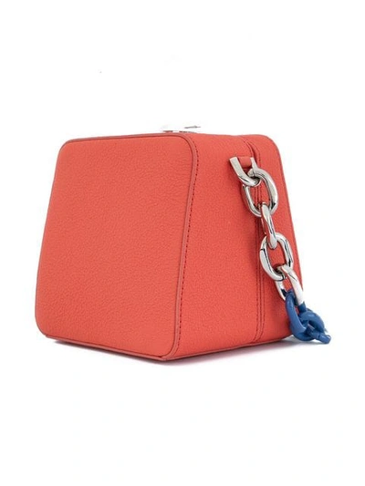 Shop The Volon Chain Clasp Bag In Orange