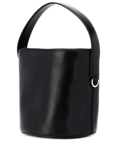 Shop Jil Sander Round Bucket Bag In Black