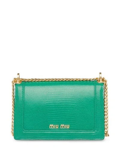 Shop Miu Miu Miu Confidential Bag In Green