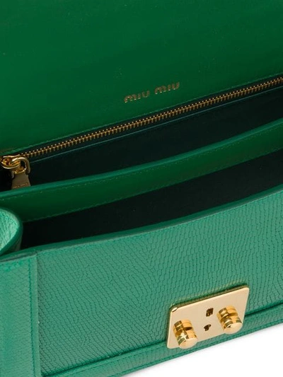 Shop Miu Miu Miu Confidential Bag In Green
