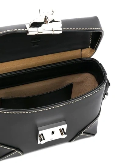 Shop Mcm Foldover Belt Bag In Black