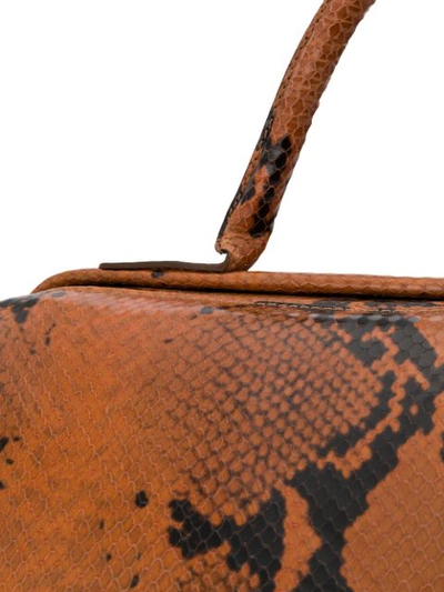 Shop A.f.vandevorst Snakeskin Effect Tote Bag In Brown