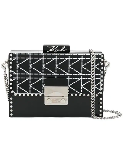 Shop Karl Lagerfeld K/kuilted Minaudiere Bag - Black