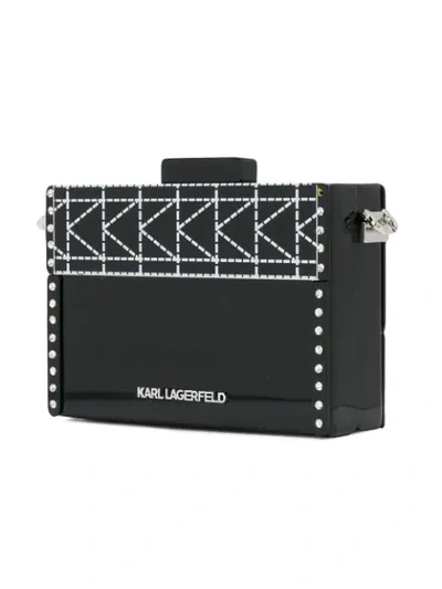 Shop Karl Lagerfeld K/kuilted Minaudiere Bag - Black