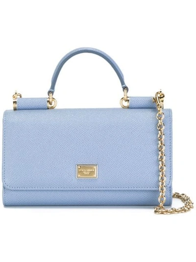 Shop Dolce & Gabbana Mini 'von' Wallet Crossbody Bag - Blue In 8h422