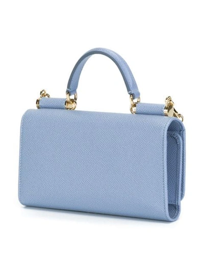 Shop Dolce & Gabbana Mini 'von' Wallet Crossbody Bag - Blue In 8h422