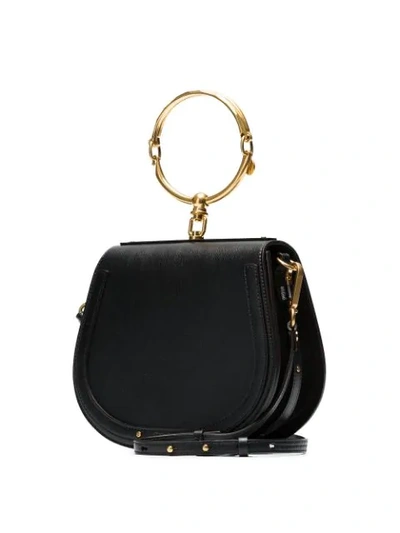 Shop Chloé Black Nile Medium Leather Bracelet Bag