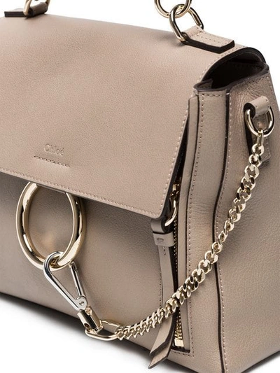 Shop Chloé Small Faye Day Bag In Grey