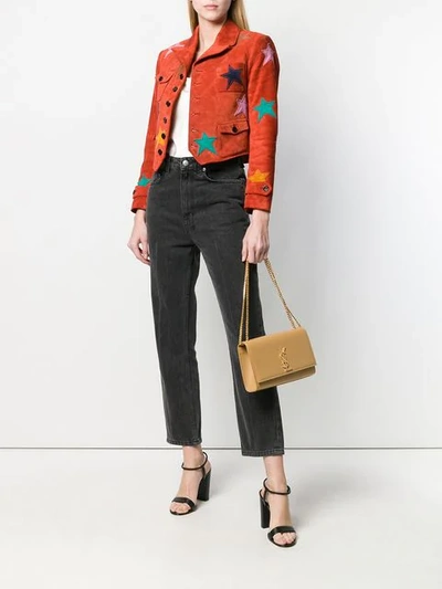 Shop Saint Laurent Kate Shoulder Bag In Brown