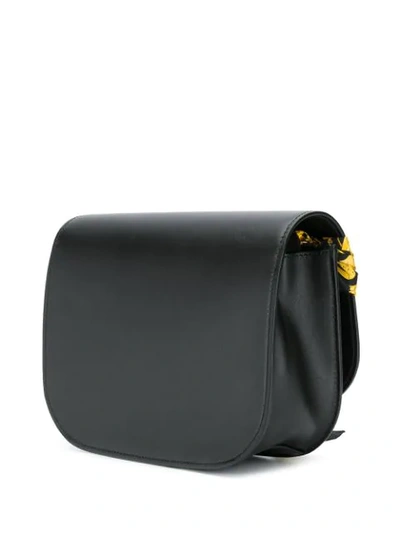 Shop Versace Sash Shoulder Bag In Black