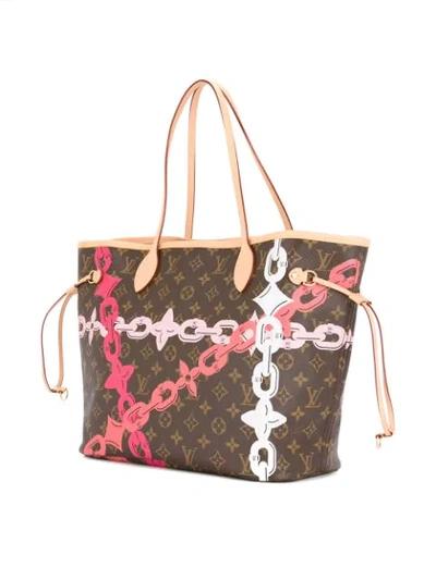 Shop Pre-owned Louis Vuitton Neverfull Mm Tote Bag In Brown