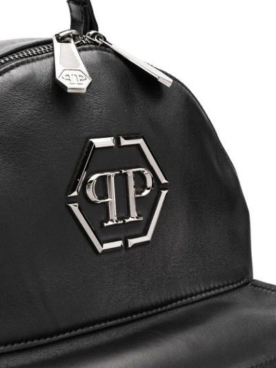 Shop Philipp Plein Logo Plaque Backpack - Black