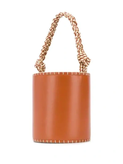 Shop Ulla Johnson Small Nia Bucket Bag In Brown