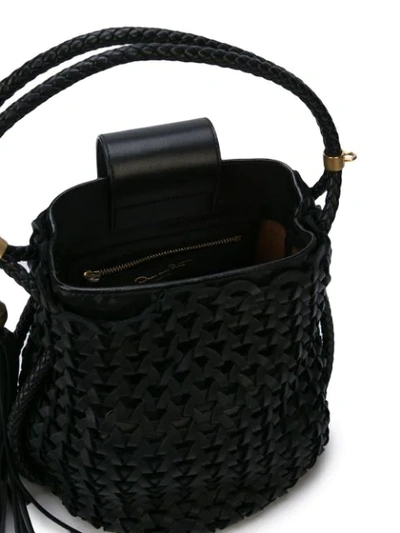 Shop Oscar De La Renta Perforated Tote Bag - Black