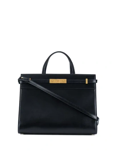 Shop Saint Laurent Manhattan Tote Bag In Black