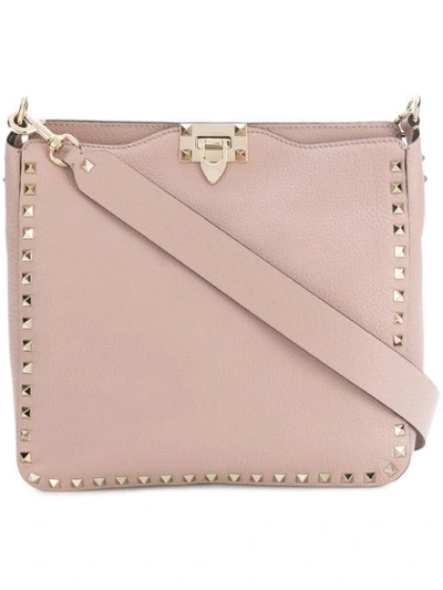 Shop Valentino Rolling Trapeze Shoulder Bag In Neutrals