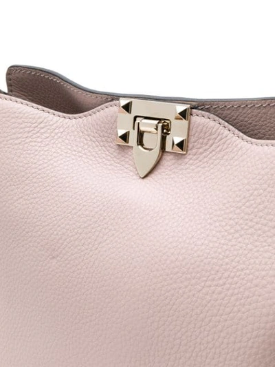 Shop Valentino Rolling Trapeze Shoulder Bag In Neutrals