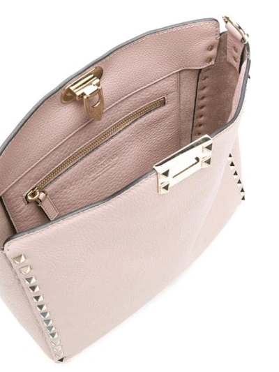 Shop Valentino Rolling Trapeze Shoulder Bag In Neutrals