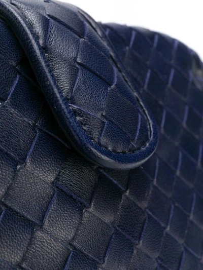 Shop Bottega Veneta Woven Clutch Bag In Blue