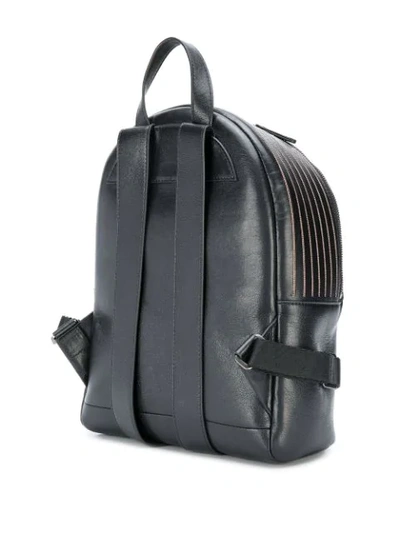 Shop Brunello Cucinelli Logo Zipped Backpack In Black