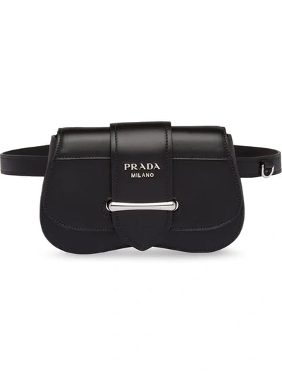 Shop Prada Sidonie Leather Belt-bag In Black