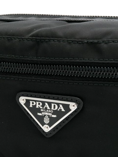 Shop Prada Logo Belt Bag - Black