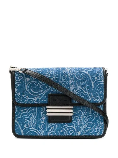 Shop Etro Paisley Print Crossbody Bag - Blue