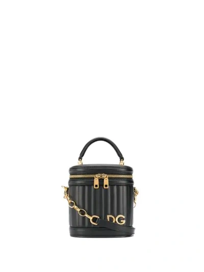 Shop Dolce & Gabbana Quilted Bucket Bag In Black