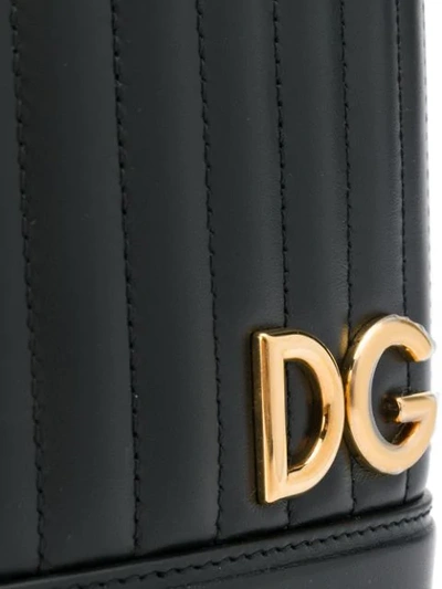 Shop Dolce & Gabbana Quilted Bucket Bag In Black