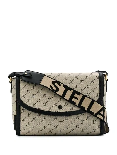 Shop Stella Mccartney Monogram Shoulder Bag In Neutrals