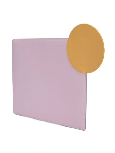 Shop Roksanda Contrast Circle-detail Clutch In Pink