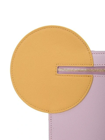 Shop Roksanda Contrast Circle-detail Clutch In Pink