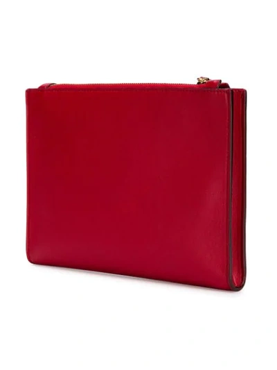 Shop Stella Mccartney Logo Clutch Bag In Red